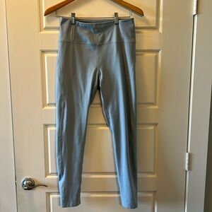 Girlfriend Collective high waist leggings. Light Blue. Size large.